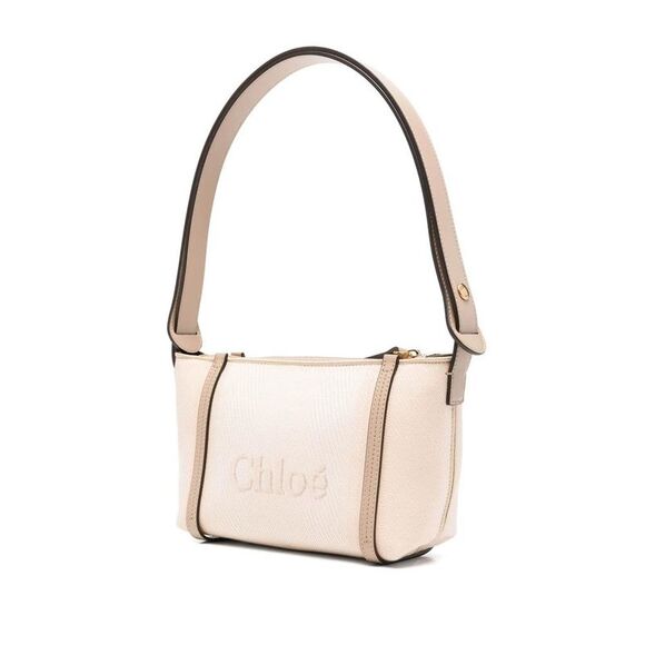 CHLOE Small Horizontal Bag with Embossed Logo Women PINK Handbags - Picture 3 of 5